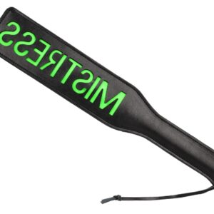 Świecący w ciemności paddle Mistress od Ouch!