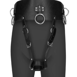 Belt with Vibrator Holder - Black