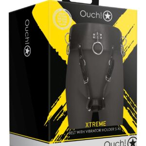 Belt with Vibrator Holder - Black