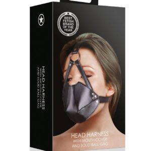 Knebel kulkowy z maską na twarz