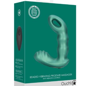 Wibrujący Masażer Prostaty with Remote Control - Metallic Green
