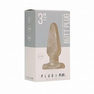Szklany plug analny - Basic - 3 Inch - Glass