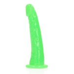 Dildo analne with Suction Cup - Glow in the Dark - 6'' / 15,5 cm