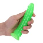 Dildo analne with Suction Cup - Glow in the Dark - 6'' / 15,5 cm