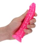 Dildo analne with Suction Cup - Glow in the Dark - 6'' / 15,5 cm