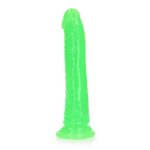 Dildo analne with Suction Cup - Glow in the Dark - 7'' / 18 cm