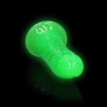 Dildo analne with Suction Cup - Glow in the Dark - 7'' / 18 cm