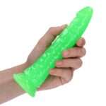 Dildo analne with Suction Cup - Glow in the Dark - 7'' / 18 cm