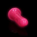 Dildo analne with Suction Cup - Glow in the Dark - 7'' / 18 cm