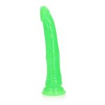 Dildo analne with Suction Cup - Glow in the Dark - 9'' / 22,5 cm