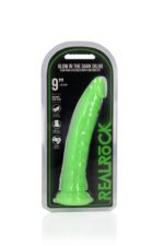 Dildo analne with Suction Cup - Glow in the Dark - 9'' / 22,5 cm
