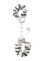 Kajdanki Furry Handcuffs - Zebra
