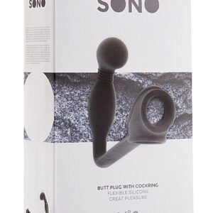 No.2 - Butt Plug with Cockring - Black