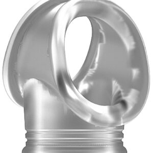 Pierścień na penisa z paskiem na jądra No.48 - Cockring with Ball Strap - Translucent