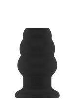 Plug analny No.49 - Small Hollow Tunnel Butt Plug - 3 Inch - Black