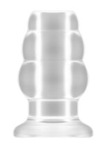 Plug analny No.51 - Large Hollow Tunnel Butt Plug - 5 Inch - Translucent