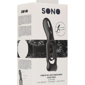 Pierścień erekcyjny SONO N0. 88 - Vibrating Rechargeable Cock Ring - Black
