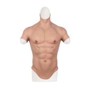 XX-DREAMSTOYS Ultra Realistic Muscle Suit Men – Realistyczny Męski Tors z Silikonu (Rozmiar XL)
