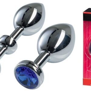 MALESATION Alu-Plug with handle & crystal large, chrome