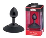 Plug analny MALESATION Alu-Plug with suction cup small, black