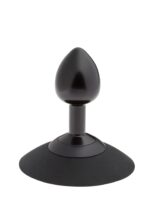 Plug analny MALESATION Alu-Plug with suction cup small, black