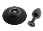 Plug analny MALESATION Alu-Plug with suction cup small, black