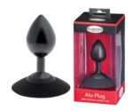 Plug analny MALESATION Alu-Plug with suction cup medium, black