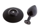 Plug analny MALESATION Alu-Plug with suction cup medium, black