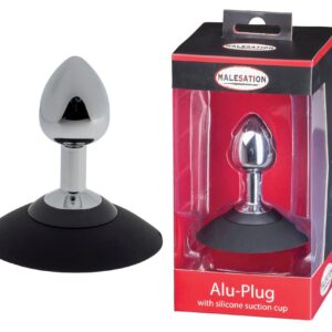Plug analny MALESATION Alu-Plug with suction cup small, chrome