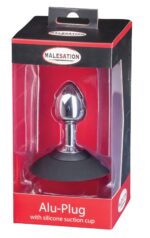 Plug analny MALESATION Alu-Plug with suction cup small, chrome