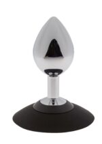 Plug analny MALESATION Alu-Plug with suction cup medium, chrome