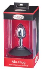 Plug analny MALESATION Alu-Plug with suction cup medium, chrome