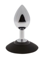 Plug analny MALESATION Alu-Plug with suction cup large, chrome