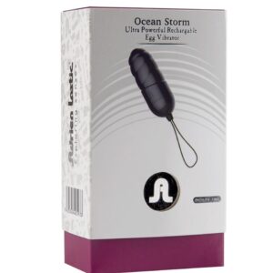 Jajko Wibracyjne Ocean Storm - Dark Blue z Mini LRS Control – Ekskluzywna Przeżycie Pełne Przyjemności
