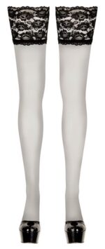 Czarne pończochy z szerokim pasem od Cottelli '3'