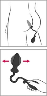 Pompowany Plug Analny Latex "Anal Expert"