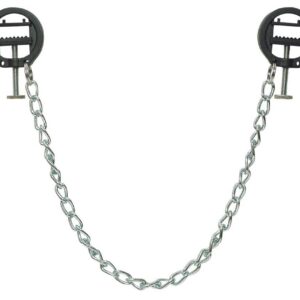 Okrągłe zaciski śrubowe do sutków z łańcuszkiem