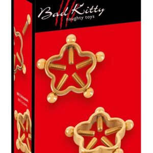 Lekkie jak piórko zaciski na sutki Nipple Jewellery Golden Flower Bad Kitty
