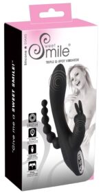 Smile Triple – Wibrator z Stymulatorem Łechtaczki i Anusa