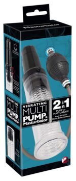 Vibrating Multi Pump & Masturb – Pompka do Penisa i Masturbator w Jednym