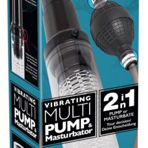 Vibrating Multi Pump & Masturb – Pompka do Penisa i Masturbator w Jednym
