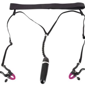 Klamry do  warg sromowych z wibracjami Bad Kitty