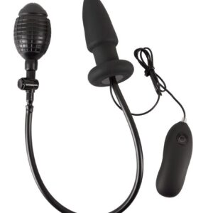 Inflatable vibrating butt plug