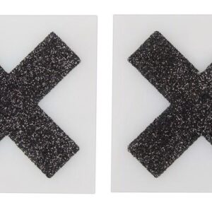 Błyszczące czarne krzyżyki na sutki do naklejenia