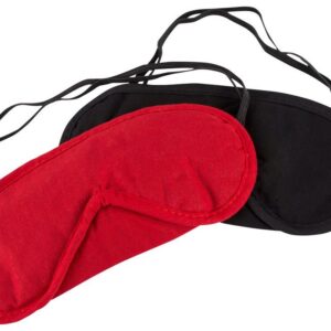 Blindfold Set pack of 2 red/bl