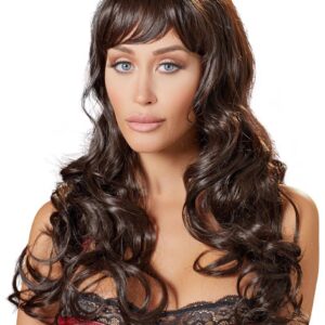 Peruka z loczkami Brązowa