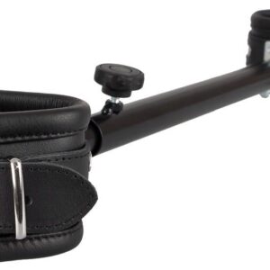 Czarny skórzany regulowany pręt bondage