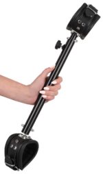 Czarny skórzany regulowany pręt bondage