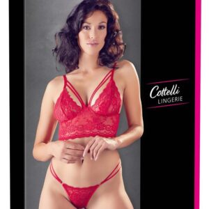 Czerwony komplet bielizny od Cottelli L/XL