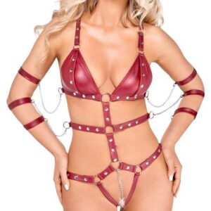 Zmysłowa jednoczęściowa bielizna Bad Kitty – Inspirowana stylem bondage  'L'